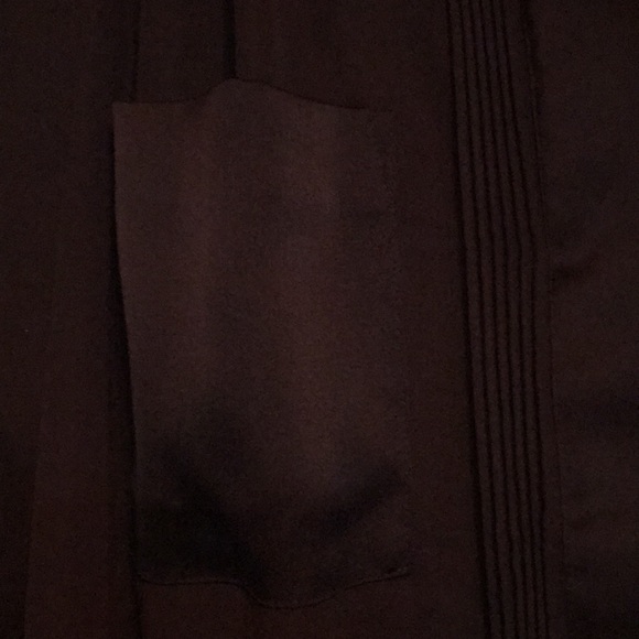 Ann Taylor Burgundy Long Sleeve Blouse - sheer - Picture 4 of 16